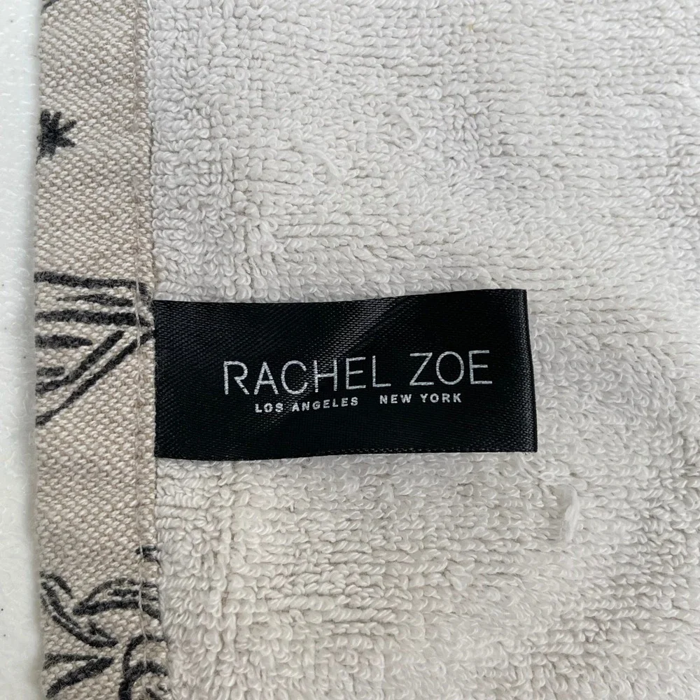 Rachel Zoe Hand Towel Kitchen Beige Moth Mushroom Celestial Botanical Whimsigoth
